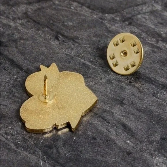 NEW “Don’t Be A Dick” Enamel Heart Pin Pink White Gold Humor Funny Cute Girly - Picture 5 of 5